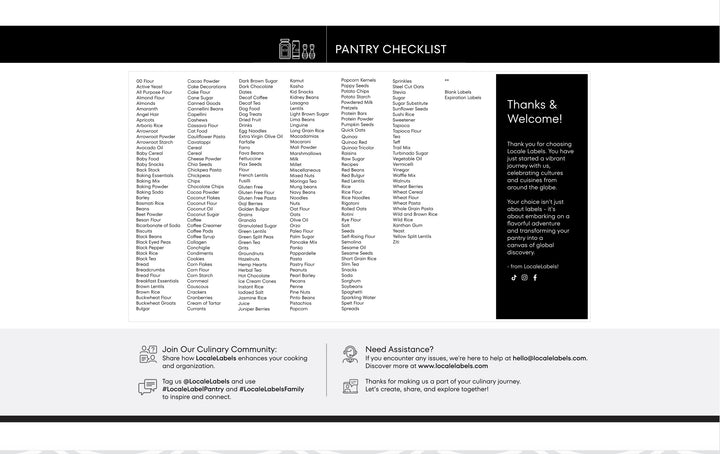 Global Pantry Labels