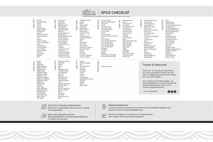 Global Spice Labels