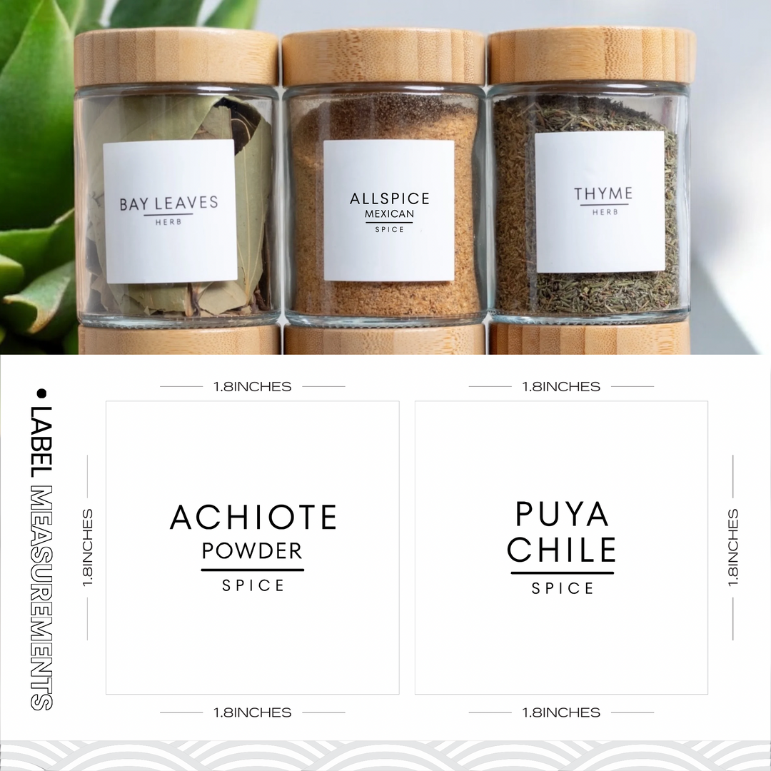 Mexican Spice Labels