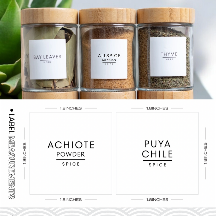 Mexican Spice Labels