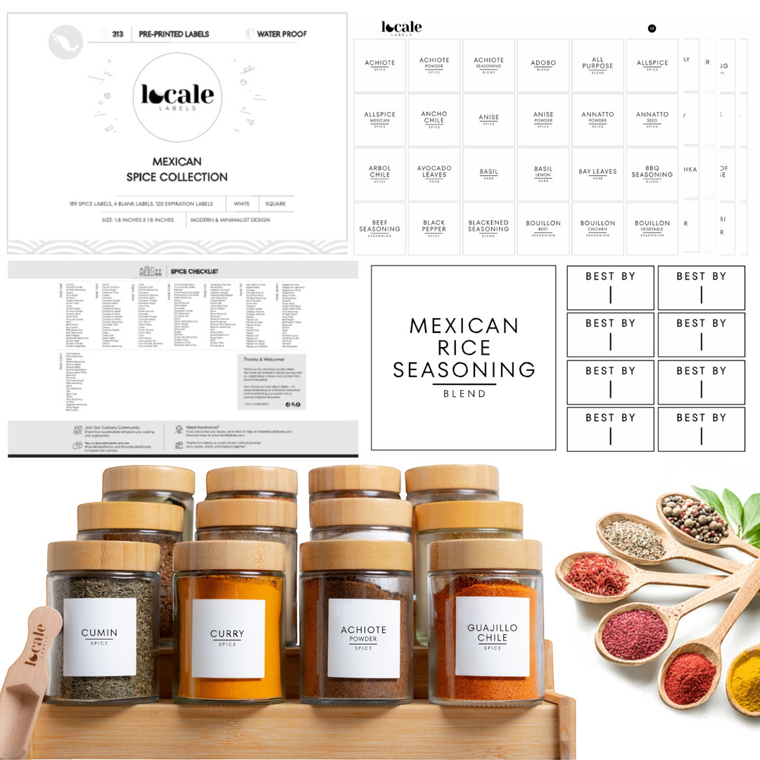 Mexican Spice Labels